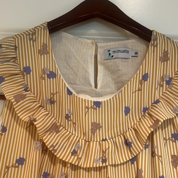 Minueto striped tiered sleeveless dress. - Picture 2 of 8